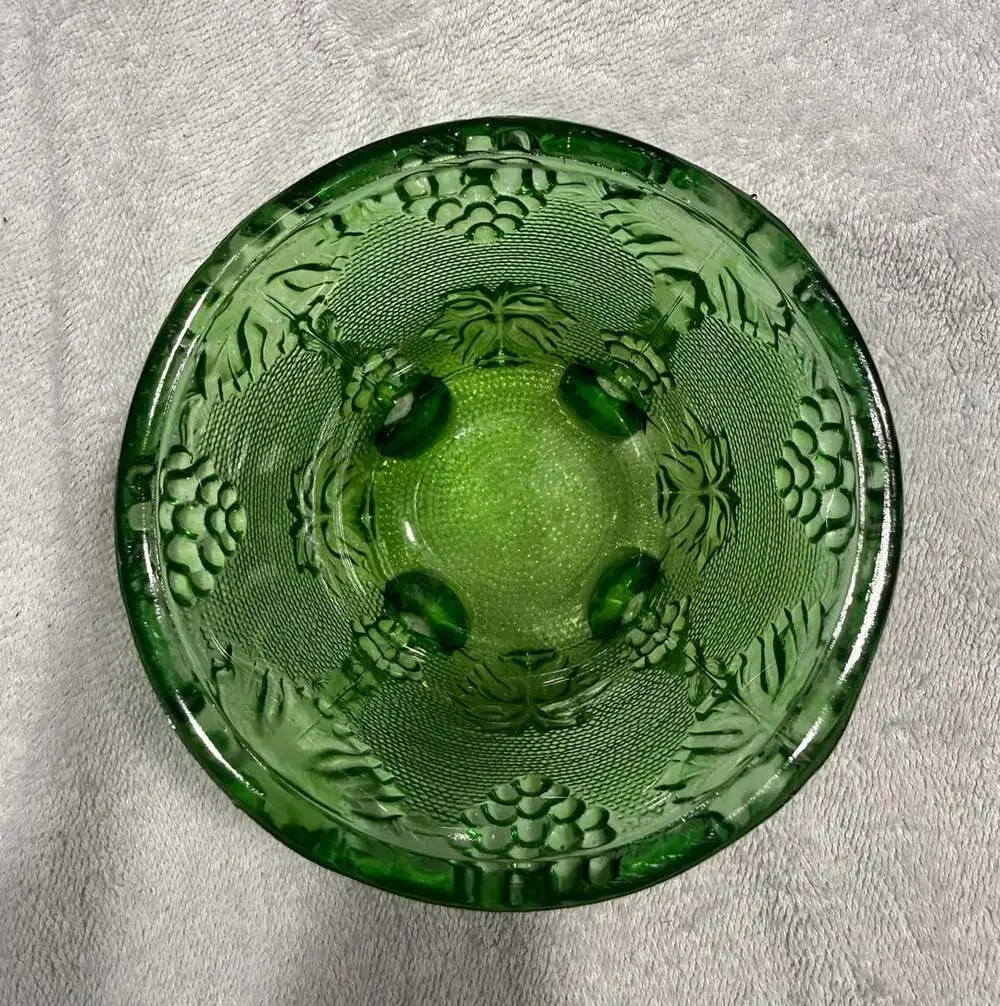 Jeannette Glass Harvest Grape Footed Candy Dish